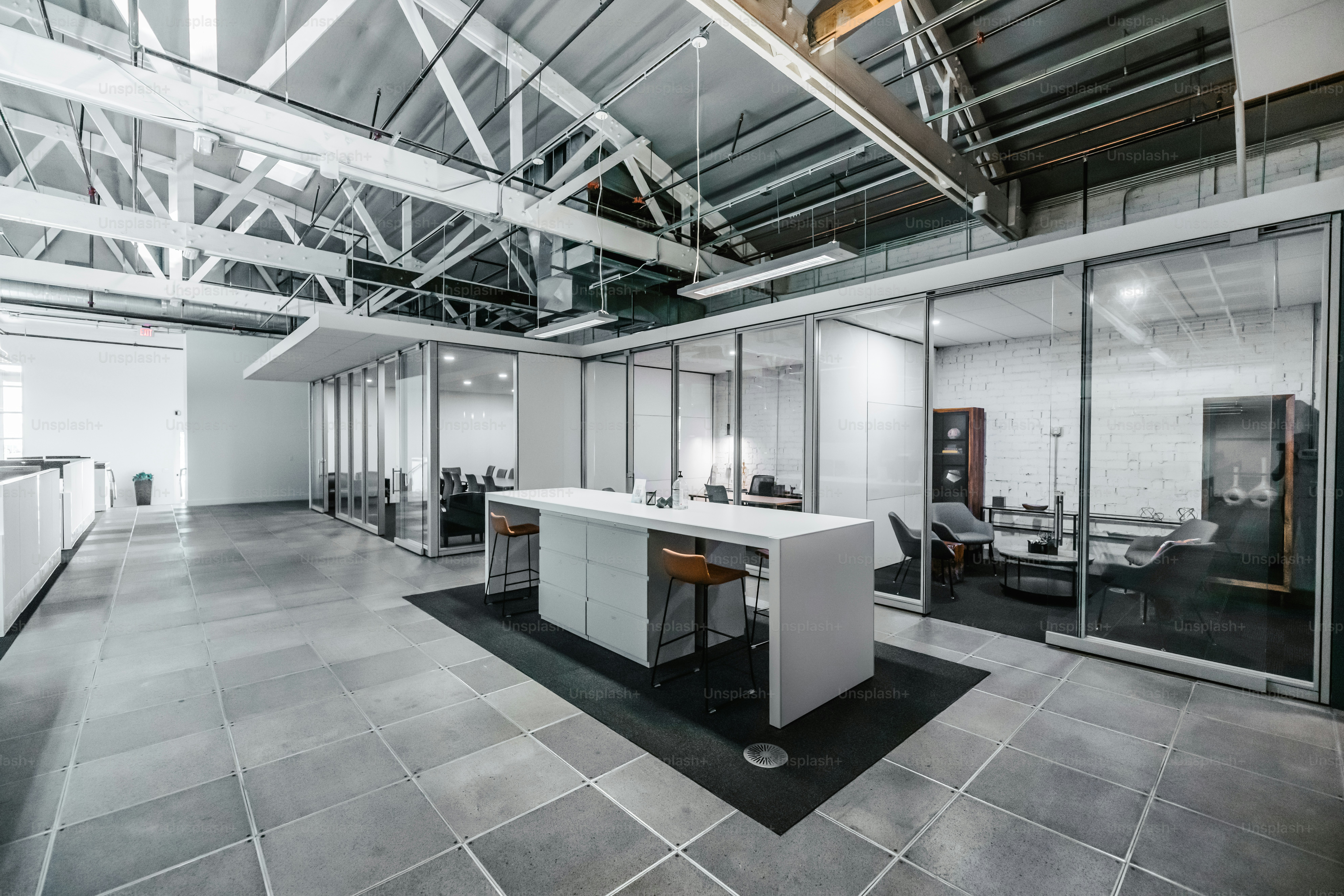 Modern open-plan corporate office interior